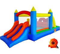 Ballsea Structure Gonflable, Grand Château Gonflable avec Souffleur, Chateau Gonflable Enfant Exterieur, Interieur (488 x 240 x 190 cm)