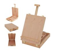 BALLSHOP Chevalet de Table en Bois Réglable et Pliable 35 * 26cm Pour Peinture, Dessin Artistique et Études - Support Stable pour Artistes et Étudiants