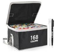 BALLSHOP Marker Feutre a Alcool 80/100/168 Couleurs Marqueurs pour Artistes et Débutants Idéal pour Coloriage Adulte Peinture et Dessin Animé (168 Couleurs)