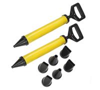 BALLSHOP Pistolet à mortier, pompe à mortier manuelle, seringue à béton avec accessoires, seringue à mortier DIY, pompe à mortier manuelle, presse à mortier, seringue commune avec 4 buses (2X)