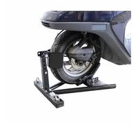 BALLSHOP Support de Moto à Bascule Universel - Bloque Roue Avant Moto Réglable 17-21 Pouces, Béquille Moto Atelier, Lève Moto pour Transport & Garage, Porte Moto Attelage avec Support de Roue Noir