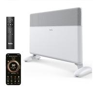 Ballu Radiateur Electrique Inertie 1500W Convecteur Electrique Mobile Connecté Wi-Fi,App & Télécommande,Chauffage Electrique sur Pied & Mural pour Maison, Salle de Bain,Thermostat, Roulettes,Blanc