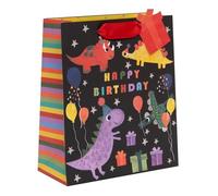 Ballyhoo Sac cadeau d'anniversaire dinosaure pour garçon Multicolore 25,3 x 21,5 x 10,2 mm