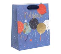 Ballyhoo Sac cadeau Happy Birthday avec ballons Multicolore 25,3 x 21,5 x 10,2 mm