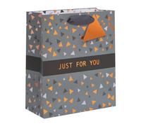 Ballyhoo Sac cadeau Happy Birthday avec triangles Just for You Multicolore 25,3 x 21,5 x 10,2 mm