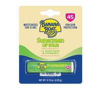 Balm a levres a la creme solaire a la banane SPF 45 avec aloe vera et vitamine E 0,15oz | Baume a levres LIP SPF Aloe Vera avec SPF Vitamine E Ba