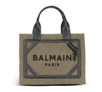 Balmain - B-Army small canvas shopping bag with leather inserts - Femme - Sacs - Vert - Taille: ONE Size