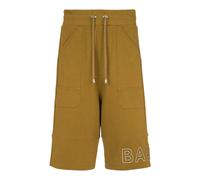 Balmain - Bermuda en coton éco-responsable à logo refléchissant - Homme - Shorts - Vert - Taille: 2XL