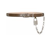 Balmain - Ceinture Sync fine en cuir - Homme - Accessoires - Vert - Taille: 110 CM