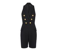 Balmain - Combinaison tailleur en grain de poudre stretch - Femme - Combinaisons et Ensembles - Noir - Taille: 38 FR