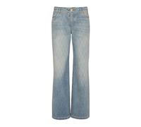 Balmain, Femme, Jeans, Bleu, Taille: 38 FR Jean droit en denim Diamond