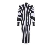 Balmain, Femme, Robes, Noir, Taille: 34 FR Longue robe en maille avec intarsia zébrée