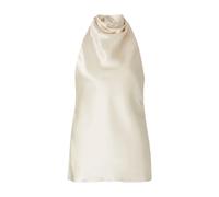 Balmain, Femme, Tops, Beige, Taille: 38 FR Haut dos nu en satin crêpe