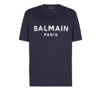 Balmain, Homme, Tops, Bleu, Taille: S T-shirt avec imprimé Paris