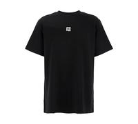 Balmain, Homme, Tops, Noir, Taille: S T-Shirt Ras du Cou avec Détail Logo