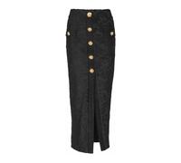 Balmain - Jupe midi à motif baroque - Femme - Jupes - Noir - Taille: 36 FR