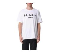 Balmain - Paris Logo Tee - Homme - Tops - Blanc - Taille: M