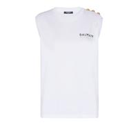 Balmain - Paris Tank Top - Femme - Tops - Blanc - Taille: 40 FR