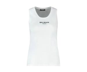Balmain - Paris Tank Top - Femme - Tops - Blanc - Taille: 40 FR