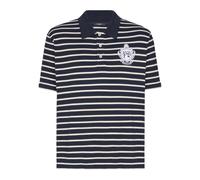 Balmain - Polo à rayures avec emblème universitaire - Homme - Tops - Bleu - Taille: L