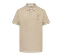 Balmain - Polo Avec Logo Brodé - Homme - Tops - Beige - Taille: M