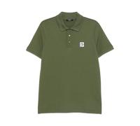 Balmain - Polo en coton brodé du logo - Homme - Tops - Vert - Taille: 2XL