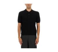 Balmain - Polo en maille monogramme - Homme - Tops - Noir - Taille: M