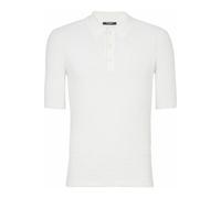 Balmain - Polo en maille monogrammée - Homme - Pulls - Blanc - Taille: 3XL