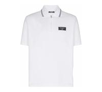 Balmain - Polo monogrammé à étiquette Couture - Homme - Tops - Blanc - Taille: 3XL