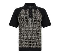 Balmain - Polo Monogramme Jacquard PB - Homme - Tops - Multicolore - Taille: L