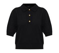 Balmain - Polo Tricoté à 3 Boutons - Femme - Pulls - Noir - Taille: 36 FR
