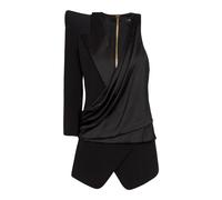 Balmain - Robe asymétrique à épaule structurée - Femme - Blouses et Chemises - Noir - Taille: 36 FR