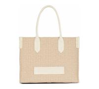 Balmain - Sac Cabas B-Army 36 en toile jacquard monogrammée et cuir - Femme - Sacs - Beige - Taille: ONE Size