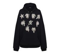 Balmain - Sweat à capuche with embroidered badges - Homme - Sweatshirts et sweats à capuche - Noir - Taille: 2XL