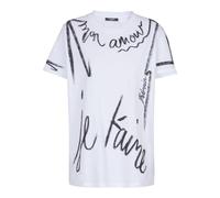 Balmain - T-shirt à manches courtes imprimé « Je t'aime » - Femme - Tops - Blanc - Taille: 36 FR