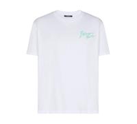 Balmain - T-shirt avec imprimé Paris Brush - Homme - Tops - Blanc - Taille: S