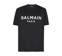 Balmain, Homme, Tops, Noir, Taille: S T-shirt Imprimé Paris