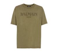 Balmain - T-shirt brodé Vintage - Homme - Tops - Vert - Taille: XS