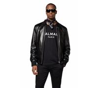 BALMAIN T-Shirt En Coton À Logo Flocké Coupe Droite Tee Top Paris Bnwt M