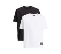 Balmain - T-shirt en coton avec écusson logo - Homme - Tops - Noir - Taille: 2XL