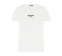Balmain - T-shirt Paris Brodé - Femme - Tops - Blanc - Taille: 36 FR