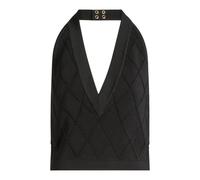 Balmain - Top à col bénitier matelassé - Femme - Tops - Noir - Taille: 42 FR