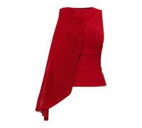 Balmain - Top plissé - Femme - Tops - Rouge - Taille: 36 FR