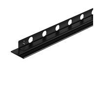 BALNEO Bande de Douche Inox - Découpable à Souhait - Profil Incliné Profil en Coin Bande de Douche Inox - Découpable pour la Cabine de Douche - Facile à Nettoyer - Sûr - Droite - 1,1x120x3 cm - Noir