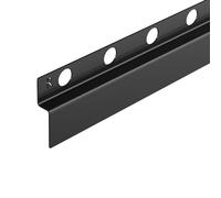 BALNEO Bande de Douche Inox - Découpable à Souhait - Profil Incliné Profil en Coin Bande de Douche Inox - Découpable pour la Cabine de Douche - Facile à Nettoyer - Sûr - Droite - 1,2x170x3 cm - Noir