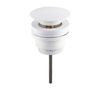 Balneo Bonde de Lavabo Universelle Blanc - Système Clic Clac D - Facilité d'Utilisation - Silicone Étanche et Durable - Adaptée à 99% des Lavabos - pour Salle de Bain - Design Intérieur