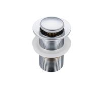 BALNEO Bouchon Évier Universel Click Cone Pop-Up Chromé, Laiton, Antirouille, 4 Joints, Joint, Bonde, 61mm X G1 1/4, sans Trop-Plein, Click Clack B