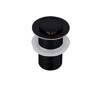 BALNEO Bouchon Évier Universel Click Cone Pop-Up Noir, Laiton, Antirouille, 4 Joints, Joint, Bonde, 61mm X G1 1/4, sans Trop-Plein, Click B