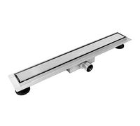 BALNEO Caniveau de Douche 90cm Duplex Next Set Complet 2en1 en Acier Inoxydable, Bas 52mm, Grand Filtre À Cheveux, Douche À Carreler, Caniveau D'évacuation