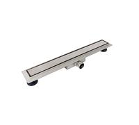 BALNEO Caniveau de Douche, Caniveau de Douche 60cm en Acier Inoxydable, Siphon de Sol, Bas 52mm, Complet, Caniveau de Douche des Deux Côtés avec Panneau ou Carrelage, Duplex Standard 2en1
